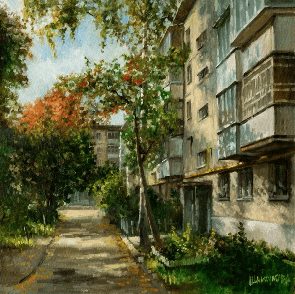 中式梦核-单元楼-油画